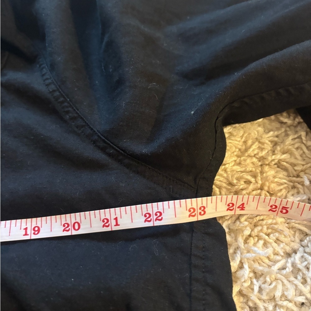 Aerie Black Linen Button-Up Shirt - Picture 4 of 6